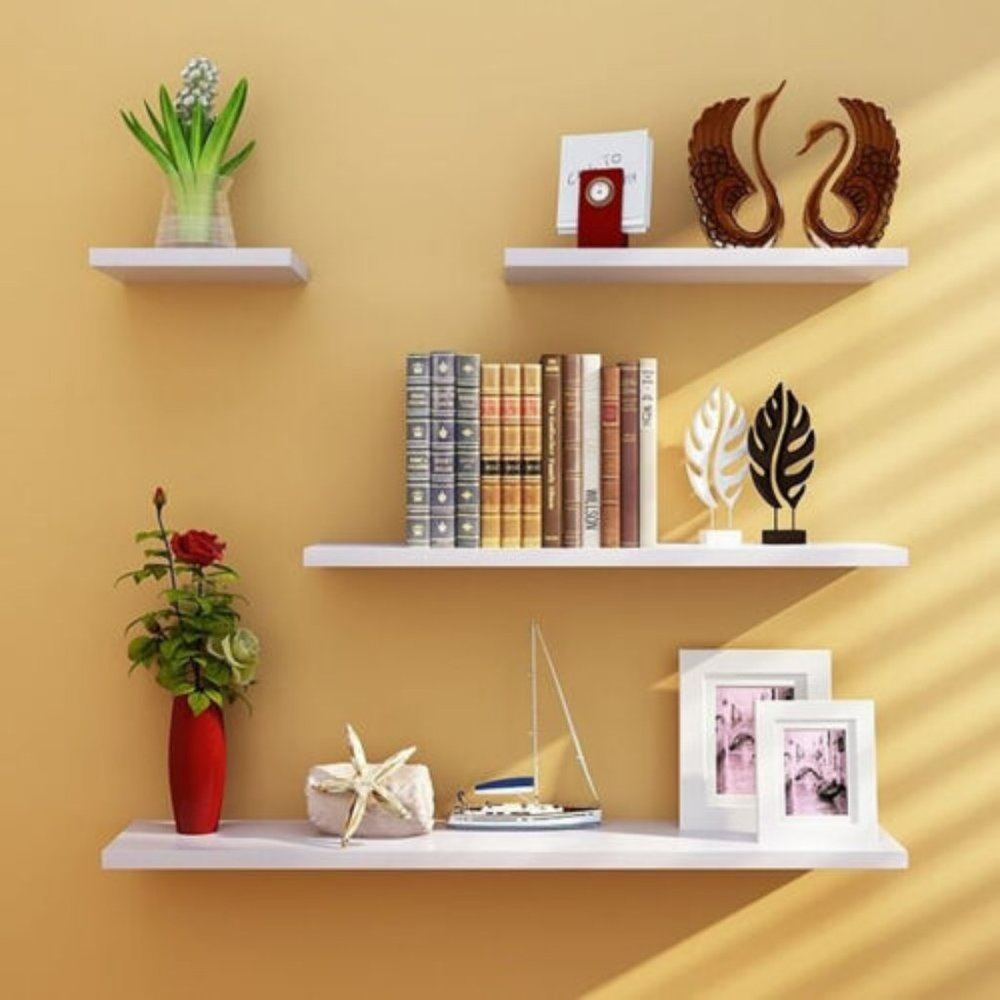 Set of four white floating shelfs (Brand New) - Picture 2 of 9